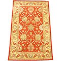 Indo Mahal Tufted Rust/ Gold Rug (5'3 x 8'2)