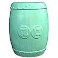 Double Coin Jade Green Ceramic Stool