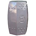 Hexagonal Grey Ceramic Stool