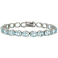 Glitzy Rocks Sterling Silver 44ct TGW Sky Blue Topaz Bracelet