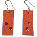 Orange Duces Rectangular Earrings (Chile)