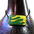 Glass Green/ Yellow Rectangular Bracelet (Chile)