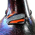 Glass Black/ Orange/ Clear Stripe Bracelet (Chile)