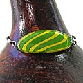 Glass Yellow and Green Oval Bracelet (Chile)