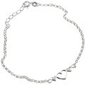 Sterling Essentials Sterling Silver 9-inch Triple Hearts Anklet