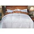 Silk/ Cotton Oversized 650 Thread Count Damask Stripe White Goose Down Comforter