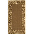 Indoor/ Outdoor Brown/ Natural Rug (2'7 x 5')