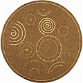 Indoor/ Outdoor Resort Brown/ Natural Rug (5'3 Round)