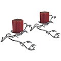 Information and public sales for High Wrought Iron wall sconce Leaf Accent Candleholders (Set of 2)