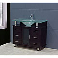 Contemporary Bathroom Vanity Set with Frosted Top