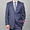 Mantoni Men's Solid Navy Blue 2-button Wool Suit