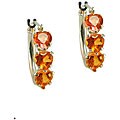 10k White Gold Twilight Mystic Topaz Heart-shape Hoop Earrings