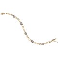 18k Gold/ Silver Diamond Accent Heart Bracelet