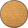 Indoor/ Outdoor Aruba Natural/ Brown Rug (5'3 Round)