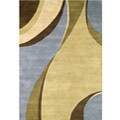 waves L3 free relevant info Hand-tufted Multicolor Waves Rug (5' x 8')