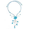 Beaded 'Azure Forest' Necklace (99mm)(Thailand)