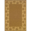 Laguna Indoor/ Outdoor Beige Floral Rug (2'5 x 4'5)