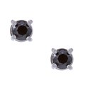 Sterling Silver 1/2ct TDW Black Diamond Stud Earrings