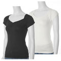 Adriana Junior's Bead Accent Cap-sleeve Top