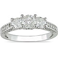 14k White Gold 1ct TDW Diamond 3-stone Ring (I-J, I2-I3)