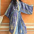 Women's Batik 'Midnight In Blue' Robe (Indonesia)