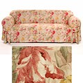 Autumn Print Faux Suede Loveseat Slipcover
