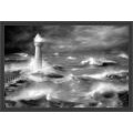 Jean Guichard 'Le Four Lighthouse' Framed Textured Art