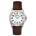 Swiss Military Men's White Tomax Leather Strap Watch
