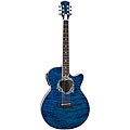 Luna 'Fauna Dolphin' Tranz Blue/ Quilted Maple Guitar