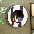 Round Stainless Steel Wall-mount Fireplace