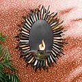Spiral Sunburst Wall-mounted Gel Fuel Sconce