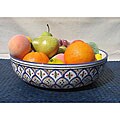 Tabarka 12-inch Wide Salad/ Pasta Bowl (Tunisia)