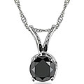 14k White Gold 1/2ct TDW Black Diamond Necklace