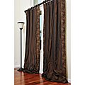Embroidered Faux Silk Taffeta 120-inch Curtain Panel