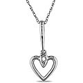 10k White Gold Diamond Heart Necklace (H-I, I1)