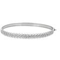 Sterling Silver Diamond Accent Bangle