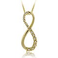 Icz Stonez 18k Gold/ Sterling Silver CZ Infinity Necklace