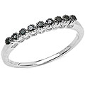 Sterling Silver 1/10ct TDW Black Diamond Ring