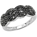 Sterling Silver Genuine Black Diamond Ring