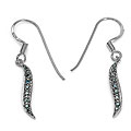 Sterling Silver 1/6ct TDW Blue Diamond Earrings