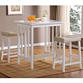 Nova White 3-piece Counter-height Dining Set