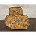 Set of 4 Honey Design 9-inch Square Plates (Tunisia)