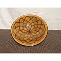 Small 12-inch Honey Design Serving Bowl (Tunisia)