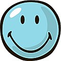 Blue Smiley Party Rug (3'3 Round)