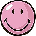 Pink Smiley Party Rug (3'3 Round)