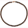 Brown Freshwater Rice Pearl Necklace (7-7.5 mm) (Set of 6)