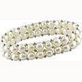 Sterling Silver White FW Pearl Bracelet (6.5-7 mm) (Set of 6)