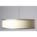 Metal-rimmed White 20-inch Chandelier