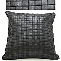 Polyester Black Rattan Weave Pillow