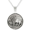 Sterling Silver Buffalo Coin Necklace